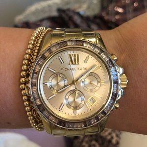 Large Face Michael khors watch gold